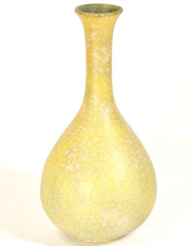 Sold out! Yellow-green glaze Aya vase Width 11.5cm Height 13.5cm The exquisite yellow and green colors are wonderful! Estate Sale HYK