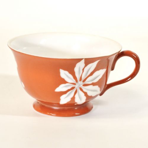 Showa Retro 1950's WAKO China Tea Cup & Saucer 5 customers The hand-painted leaf crest and vermilion match are wonderful! SHM