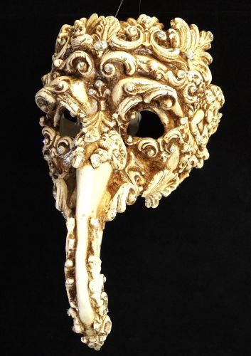 Authentic Italian Burano Island Venetian Mask Masquera Nasone Plague Doctor Half Type Mask/Wall Hanging Object Width 18cm Depth 32.5cm MNK