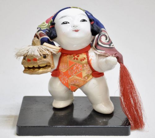Sold out! Historical early Showa era Kaga doll Kozan's lion dance doll Estate sale from the old family's storehouse! IKT