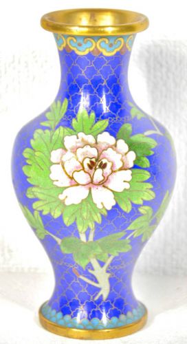 50% OFF! Chinese antique Chinese antique art Cloisonne ware Kagetai Ai Flower crest Cloisonne vase Single-flowered small and easy to use! H15.5cm × W8cm Estate Sale IJS