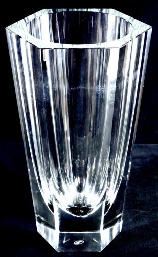30%OFF！ チェコスロバキア Moser製 ボヘミアクリスタルガラス フラワーベース 高さ28cm　 ボヘミアクリスタル最高峰モーゼルの逸品 AYS