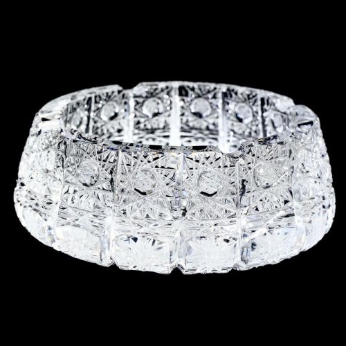 sold out Vintage Czechoslovakia Bohemia crystal glass hand cut ashtray ashtray smoking article 500PK diameter 15cm height 6cm ATN