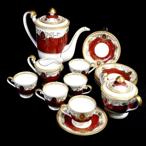 Super valuable Japanese antique tea set Meito China Meito China teapot cup & saucer 5 customers creamer sugar pot ATN