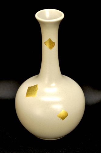 Sold Out! Showa Vintage Kutani Ware Izumimine Gold Foil Vase Vase Estate Sale YMT