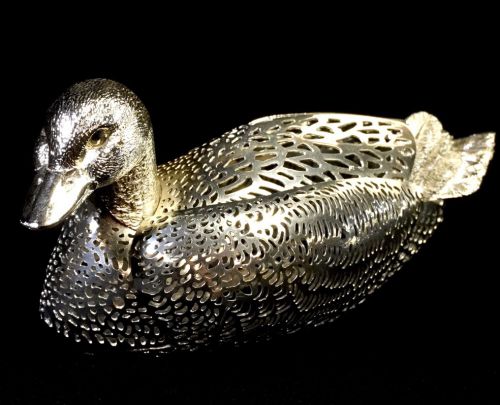 1980's Vintage France Christofle made by Christofle Silver Camo Object Width 11.5cm Height 6cm Weight 106g IJS