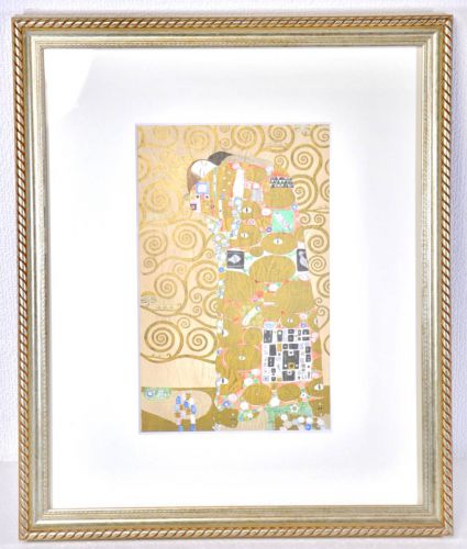 Sold out! Austria Gustav Klimt 1904 "Embrace" Tree of Life Silk Screen Print Framed Product printed in Austria No. 6 IJS