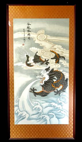 30% OFF! Jidaimono "Kinryu Ruizu" Hand-painted silk book In-brand item Breathtakingly wonderful! Masterpiece No. 40 Diameter 72 cm x Height 145 cm Collector's collection KTU