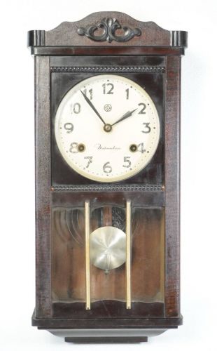昭和32年　上野松坂屋　オリジナル柱時計　稼働品　ビンテージの味わいのある素敵な時計です！　エステートセールいたします！　MTK