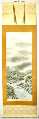 Sold out! Showa vintage hanging scroll by Suiho Landscape landscape painting Ink painting Painting Estate sale! TNT