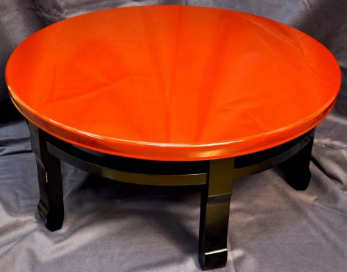 30% OFF! Period Taisho-Early Showa Custom-made Furniture Motoki Lacquerware Repainted Custom-made Five-legged Table Table Lacquerware Width 55cm X Height 28cm KKN