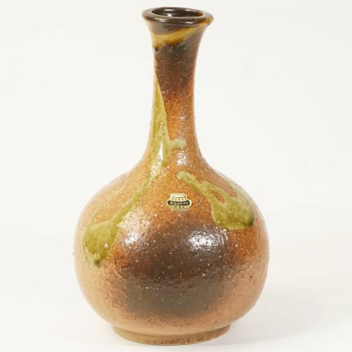 Showa Vintage Shigaraki ware Vidro glaze vase Diameter 14cm Height 24cm Wabi-sabi feeling is wonderful! Estate sale TKM