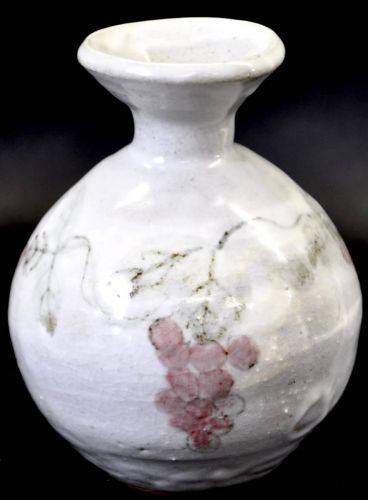 50％OFF! るるぶ工房作品　白釉果実紋花瓶　花器　フラワーベース　多種多様な作風と素晴らしい感性の冴え渡る作品群　HNK
