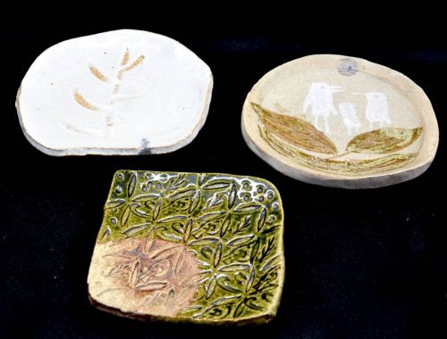 50% OFF! Rurubu Kobo Works Assortment of 3 small plates with a wide variety of styles and brilliant sensibilities Estate Sale! HNK