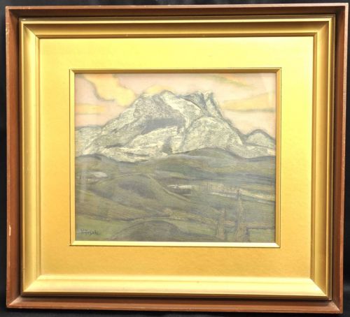 50% OFF! Hirosuke Tazaki "Mt. Asama" 745th print out of 1000 limited editions Dainippon Painting Art Co., Ltd. Framed Painting Estate Sale! THY