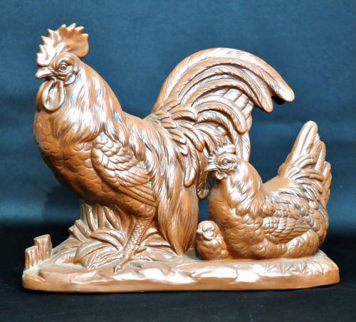 50% OFF! Tokoname ware Zodiac figurine Bird lucky item Width 26cm X Depth 10cm X Height 22cm Estate sale! ① ST