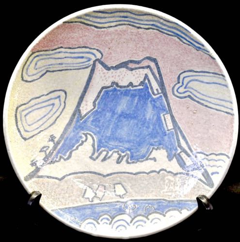 50% OFF! Rurubu Kobo Works Mt.Fuji Large Plate Confectionery Plate Decorative Plate A group of works with a wide variety of styles and wonderful sensibilities Estate Sale! HNK