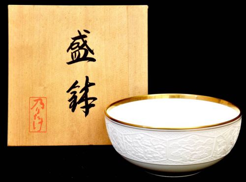 50% OFF! Noritake Studio Collection Duplicate Version Shochikuume Congratulatory Crest White Porcelain Japanese Tableware Noritake Noritake Serving Bowl Width 20.5cm X Height 9cm OT