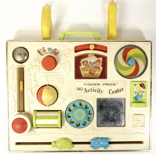 1970s Vintage FISHER PRICE Fisher-Price Activity Center Finger play board Toys Educational toys TKM that can be enjoyed using all five senses