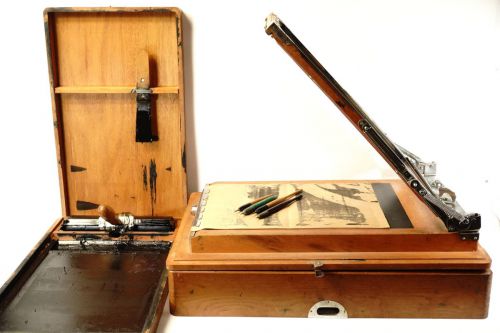 Showa Vintage Fuji Speed Mimeograph Gari Edition Printing Set No.4 Type B Stylus, Roller, etc. The retro atmosphere as it was at that time is wonderful! TKM