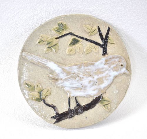 50% OFF! Rurubu Kobo Works Bird Plaque Plates with white birds A wide variety of styles and brilliant works with wonderful sensibilities HNK