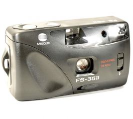 Fs 35 1991年 MINOLTA ミノルタ FS-35Ⅱ コンパクトフィルムカメラ 35mm/F4.5 未使用品 動作確認済 箱付 単3電池駆動 HYK